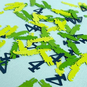Coriandoli di alligatore, compleanno di coccodrillo, decorazione per feste di rettili
