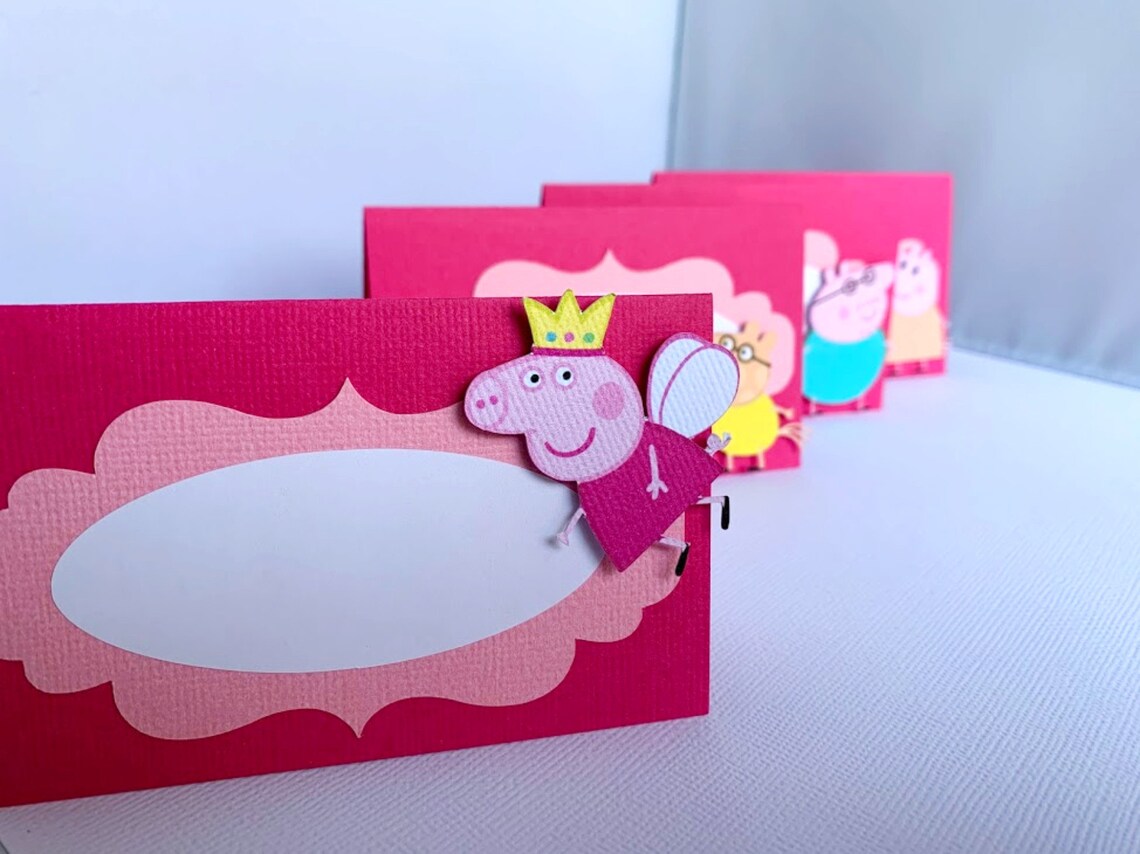 Peppa Pig Food Labels Peppa and Friends Party Place Cards | Etsy