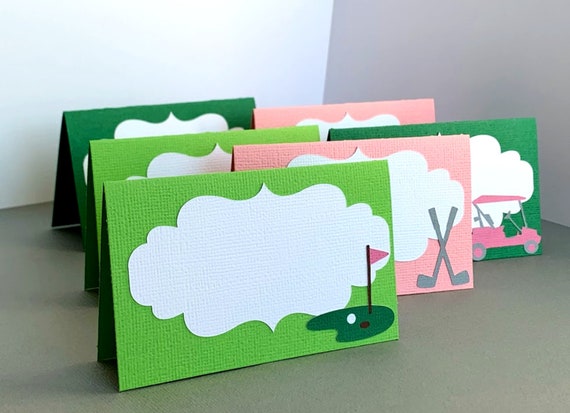 Golf Party Food Labels, Girl Golf Birthday Decoration, Pink Golf Food Tent Cards, Baby Shower, Retirement, Set of 10 Il_570xn