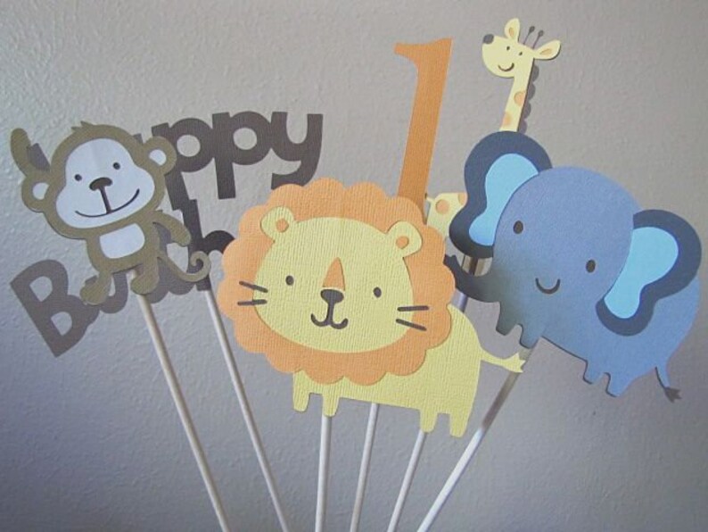 Jungle Animal Banner, Safari Birthday Party Decoration, Jungle Baby Shower Banner image 6