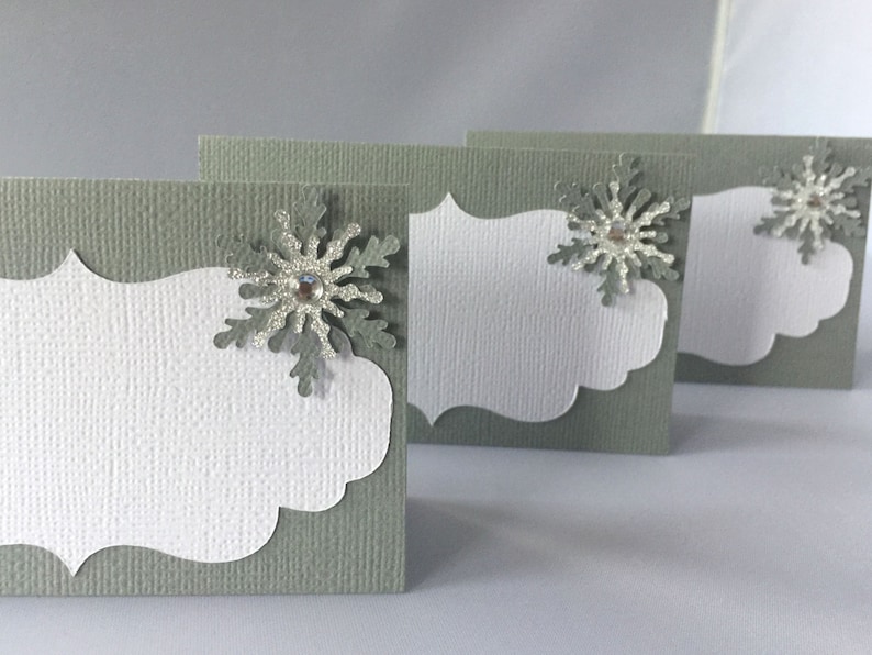 Winter Party Snowflake Baby Shower Snowflake Place Cards Winter Wonderland Food Labels Winter Onederland Labels Snowflake Buffet Cards