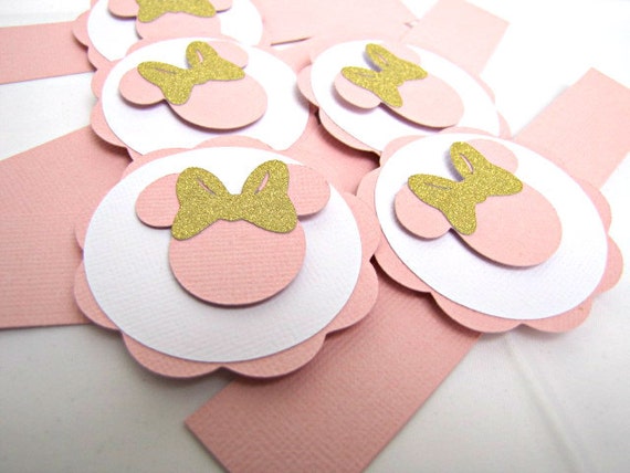 Minnie Mouse Napkin Rings, Minnie 1st Birthday Party Decoration, Baby Shower Napkin Ring, Set of 12 Il_570xn
