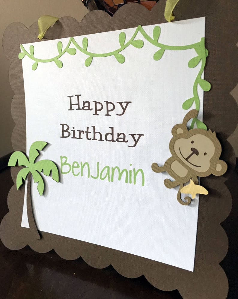 Monkey Party Invitations, Jungle Birthday Party, Safari Baby Shower Invites, Set of 12 image 10