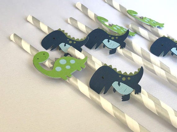 Dinosaur Party Straws, Dinosaur Birthday Party Decoration, Dino Baby  Shower, Set of 10 