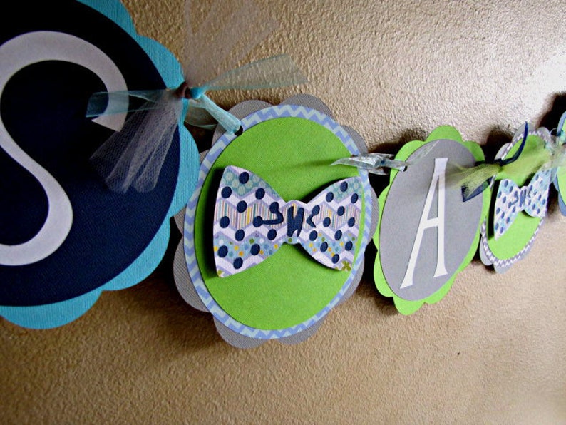 Bow Tie Party Cupcake Toppers, Little Man Birthday, Bowtie Baby Shower Decoration, Set of 12 image 6