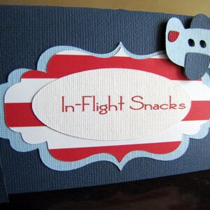 Flugzeug Essen Zelt Karten, Zeit vergeht Geburtstag Party Tischkarten, Baby Shower Food Labels, Set von 10