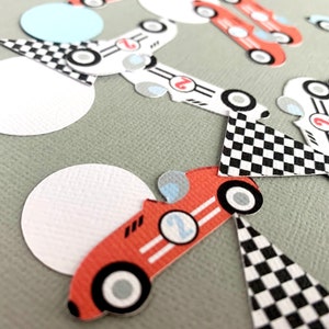 Race Car Party Banner, Two Fast Birthday Decoration, Vintage Racing Fast One Sign, Need Four Speed image 6