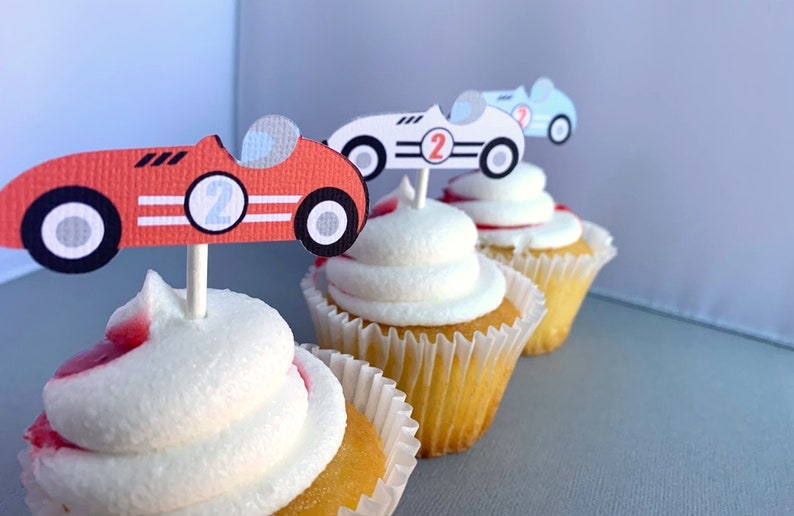 Race Car Party Banner, Two Fast Birthday Decoration, Vintage Racing Fast One Sign, Need Four Speed image 5