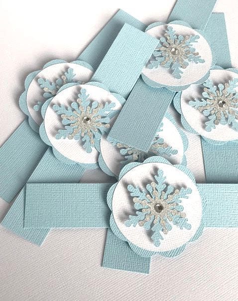 Snowflake Napkin Rings Frozen Birthday Party Decoration Winter Wonderland Shower Winter Onederland Set of 12