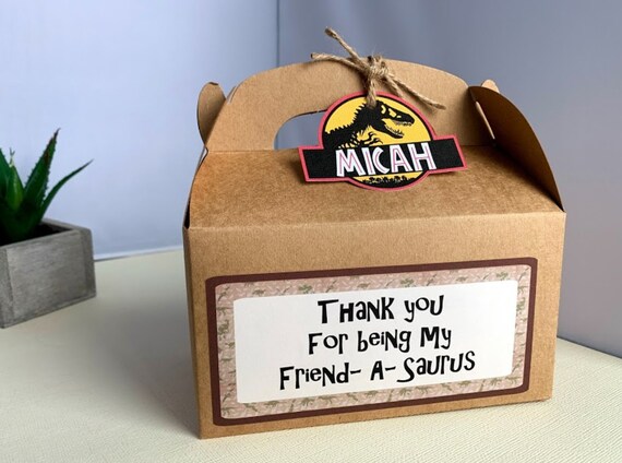 Jurassic Park Favor Boxes, Dinosaur Birthday Party Treat Boxes, Goodie Boxes, Set of 10 Il_570xn