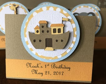 Noah's Ark Birthday Party Favor Bags, Baby Shower, Set of 12