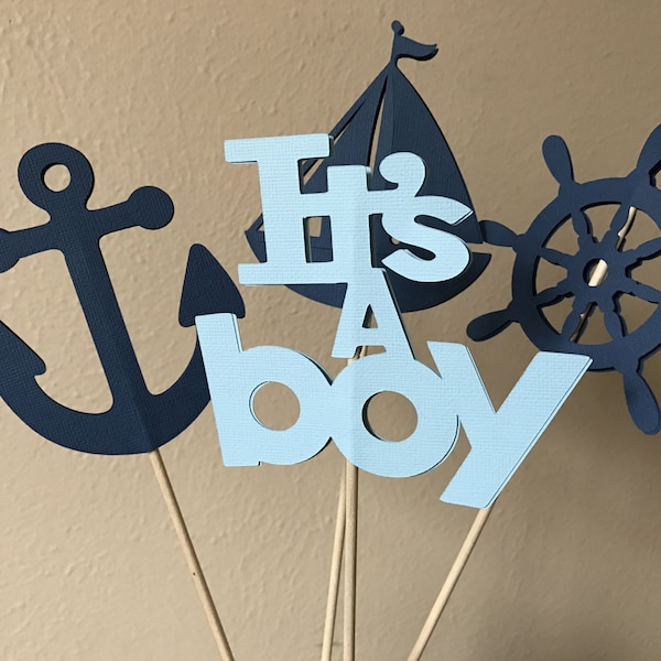 Nautical Baby Shower Centerpiece, Birthday Party Decoration