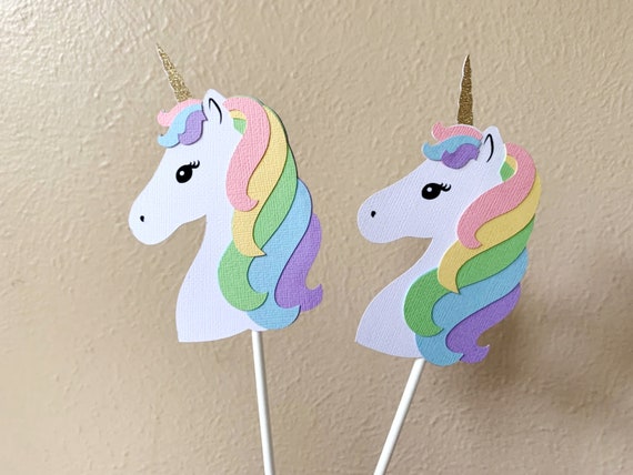 Unicorn Centerpiece, Pastel Unicorn Party Decoration Il_570xn