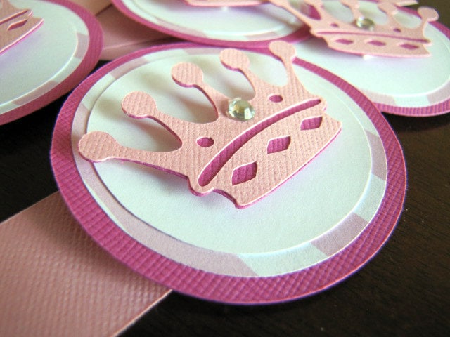 Princess Party Napkin Rings Princess Crown Birthday Party Decoration Set of 12
