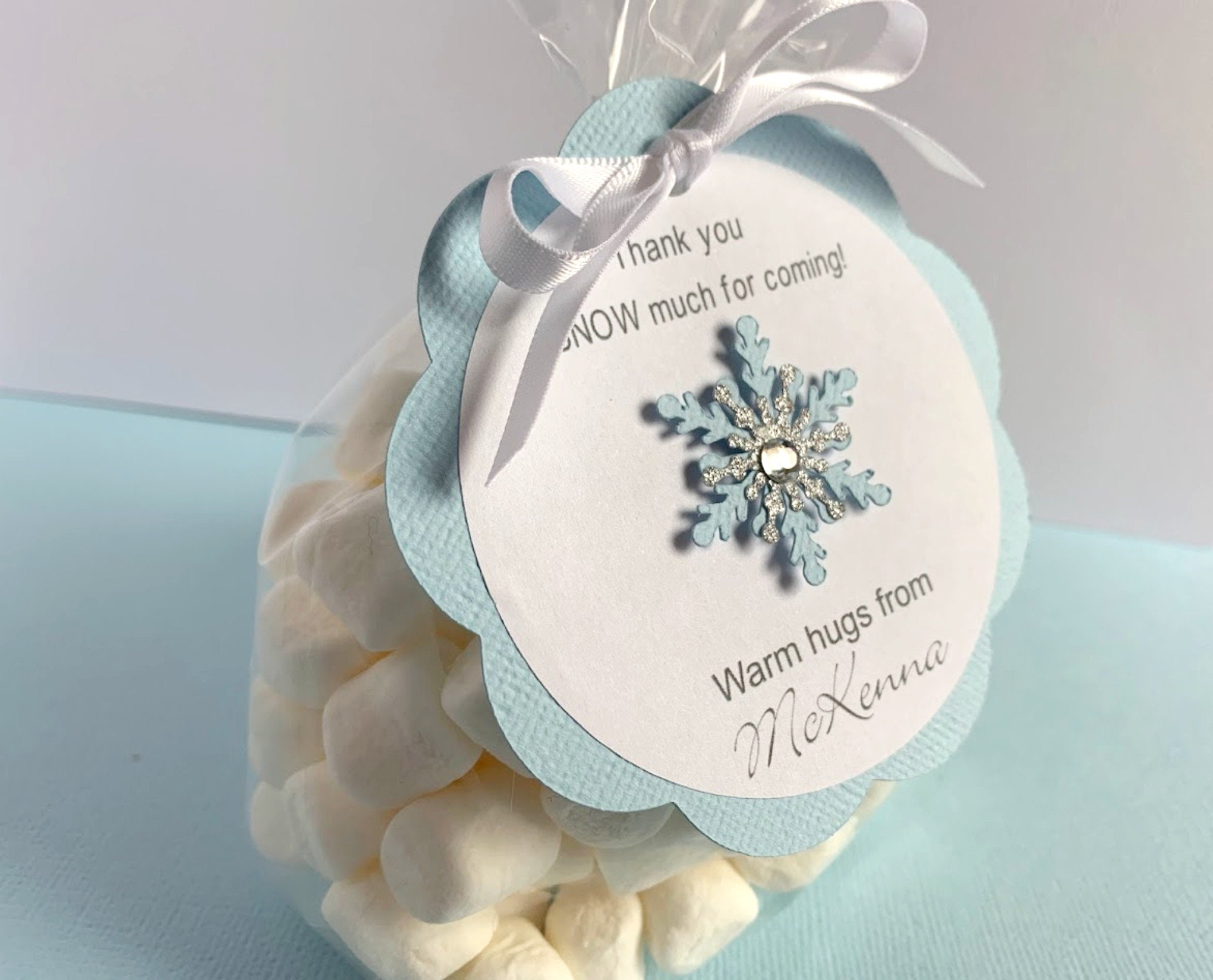 Personalized Snowflake Favor Tags, Winter Onederland Party Thank You Tags,  Winter Shower Goodie Bag Tags, Frozen Party Tags by Scrap Your Story