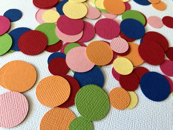 Beach Ball Party Confetti, Bright Birthday Party Confetti, Rainbow Il_570xn