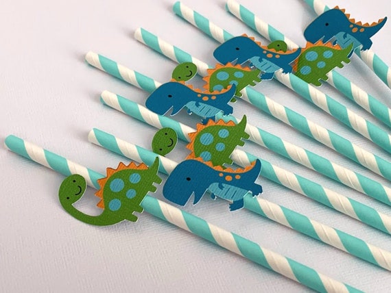 Dinosaur Party Straws, Dinosaur Birthday Party Decoration, Dino Baby  Shower, Set of 10 