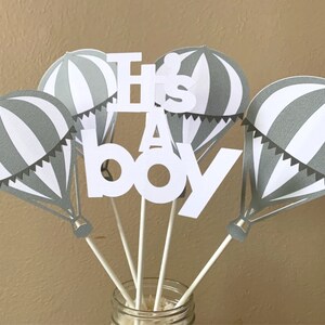 Hot Air Balloon Baby Shower Banner, Up Up and Away Birthday Party Decoration, Time Flies 1st Birthday image 6