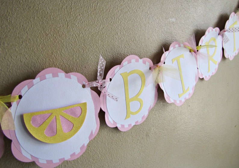 Pink Lemonade Food Tent Cards Lemon Birthday Party Place Etsy