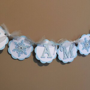 Snowflake Party Banner, Winter Onederland Birthday, Frozen Party Decoration image 10