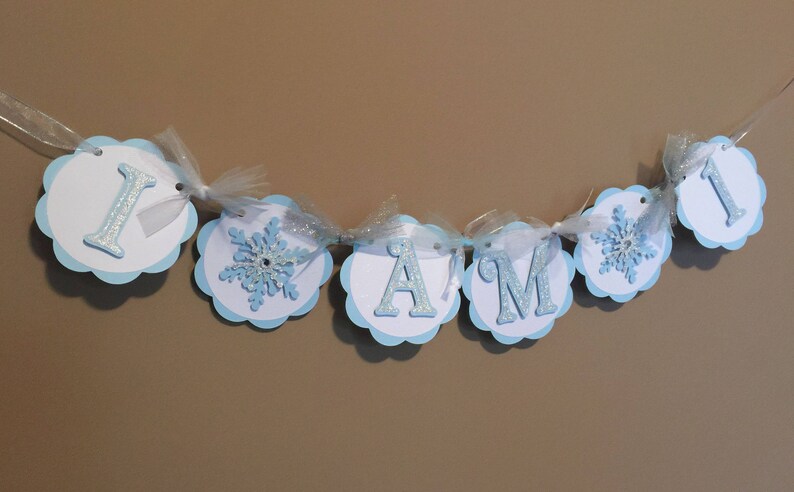 Snowflake Party Banner, Winter Onederland Birthday, Frozen Party Decoration image 10