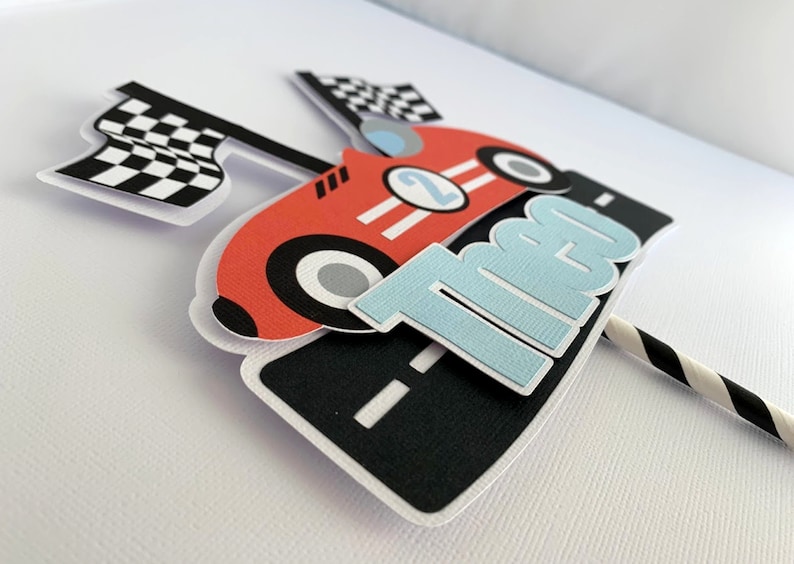 Black Glitter Traffic Light Race Car Cake Topper - Fast & Furious Theme Birthday Party Decor - View #11