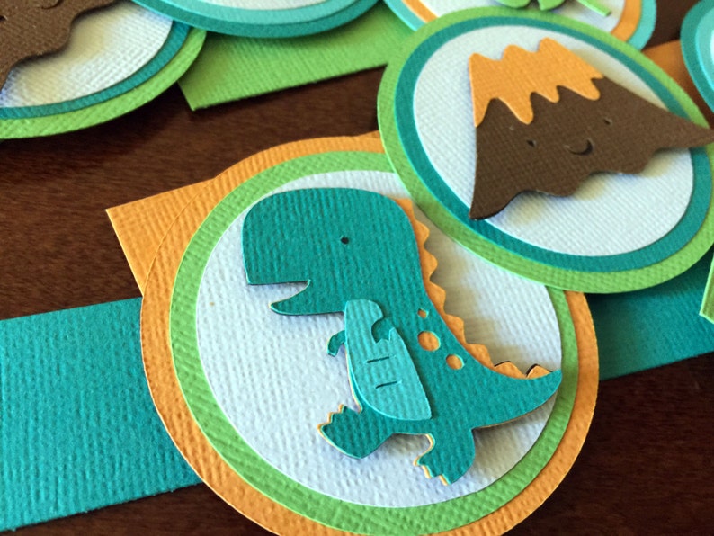 Dinosaur Party Napkin Rings Dinosaur Birthday Decoration Prehistoric Baby Shower Set of 12