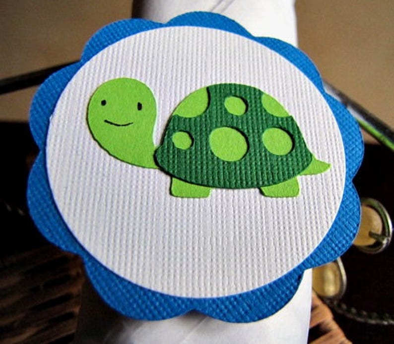 Turtle Cupcake Toppers Turtle Birthday Party Decoration Baby Etsy