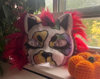 Rainbow Spotted Cat Mask, Therian Pride Costume