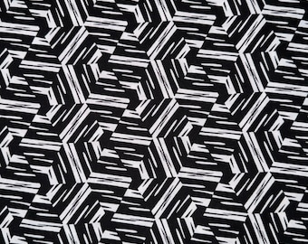 Black & White Diamond Geometric Paradox II by Blank Quilting Fabric - 1/2 Yard