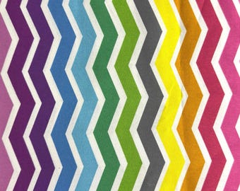 Bright Easter Rainbow Chevron Stripe | Brother Sister Design Studio | 1/2 Yard