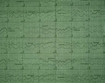 Color Theory Graph in Dark Green by Andover Fabrics - 1/2 Yard - Dark Plots