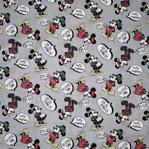 Disney Licensed Mickey Minnie Let's Explore by Springs Creative - 1/2 Yard