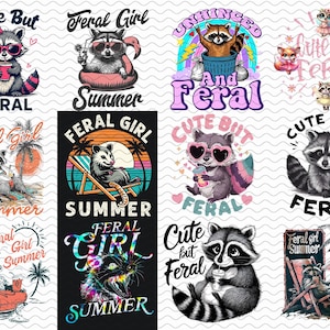 Feral Girl Summer Shirt, Funny Meme Raccoon T Shirt, Feral Raccoon Shirt, Cowgirl Shirt, Western Shirt, Rodeo Shirt, Funny Shirt