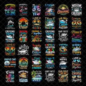 Cruise Trip Together png bundle, Family Vacation Png, Cruise Squad 2025 Png, Matching Family Design Outfit Png, Making Memories Together