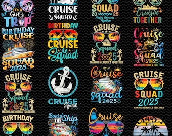 Family Cruise 2025 Bundle Png, Family Cruise Png, Family Matching Vacation Png, 2025 Cruise Squad, Cruise Png, Matching Family Design Png