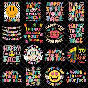 Happy To See Your Face Png bundle, First Day of School, Hello School, Teacher Life Png, Back To School Png, Teacher Appreciation png
