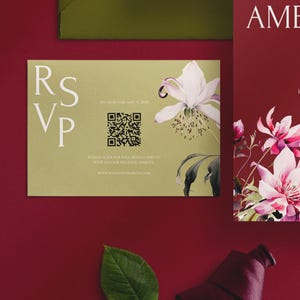 Deeply Romantic Wedding: Burgundy, Pink, and Green Theme (Digital Download Wedding Template) image 7