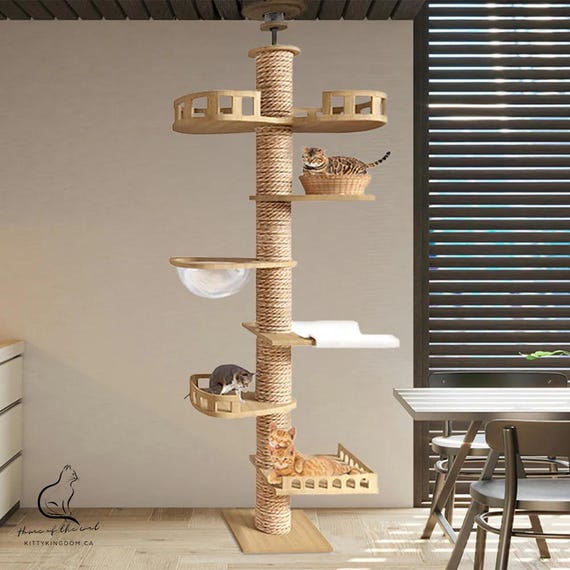 Modern Tall Cat Tree - up to 10 feet