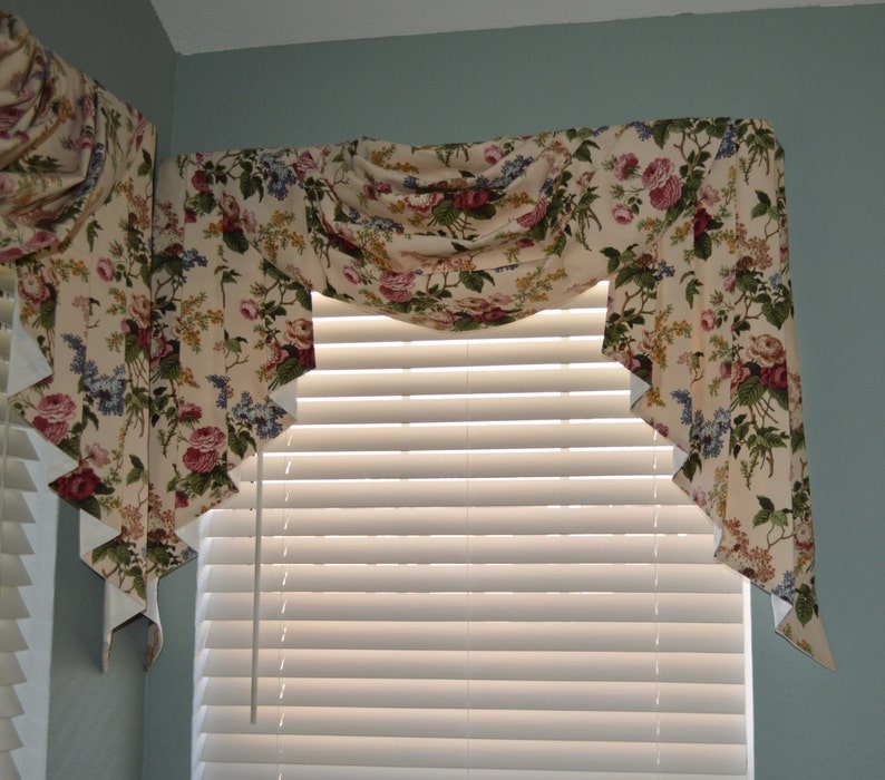 Formal Swag and Jabot Valances in a variety of fabric choices Etsy