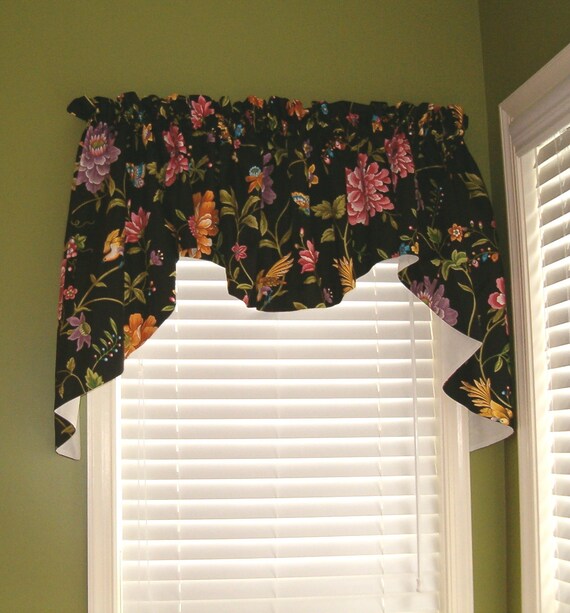 Gathered Swag And Jabot Valances Matching Drapery Panels Etsy