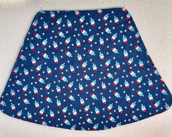 Manteles individuales patrióticos con forma de cuña: Estrellas y helado reversibles del 4 de julio