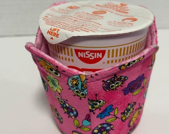 Funda para fideos ramen, soporte para helado McFlury, funda para vasos de fideos instantáneos, funda para tazas de café, apta para microondas, reversible.