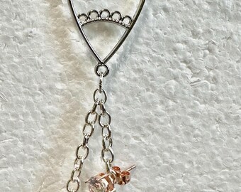 Porta pendientes 2 cadenas de 15 pulgadas de largo cada una