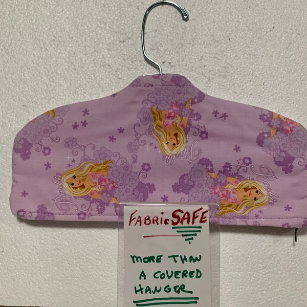 Child Lavender Fabric Hanger Cover Safe. Hidden Valuables Storage Safe.  Child Zipper Hanger Cover. Hanger Included.