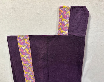 Kids Purple Beach Bath Pool Hooded Towel