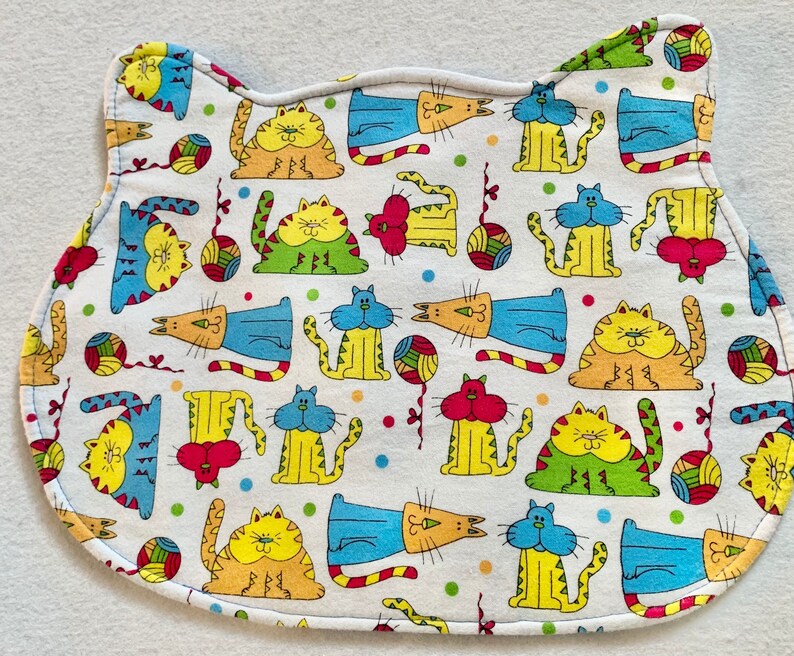Cat Place Mat Cat Feeding Placemat Cat Mat Cat Face Shape Etsy