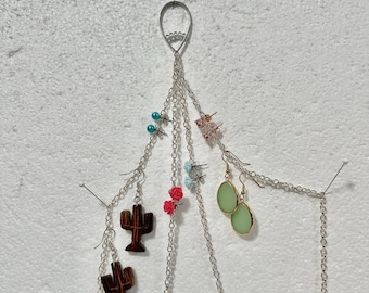 Porta pendientes 4 cadenas de 15 pulgadas de largo cada una