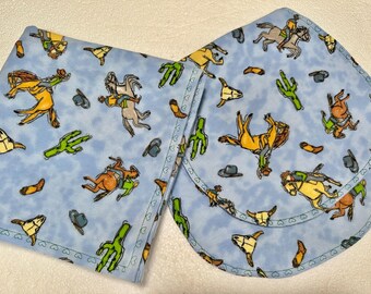 Manta para bebé con paño para eructar, franela suave, manta de 36” x 36” de una sola capa, paño para eructar de doble capa reversible de 20 1/2 pulgadas de largo