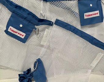 4 bolsas de malla + bolsa de polietileno plegables, para compras, verduras, almacenamiento y lavandería. Nuevas.